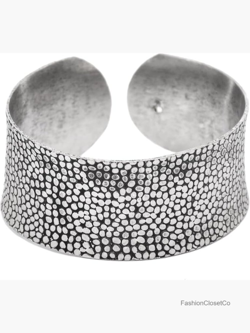 Vintage Bohemian Tibetan Silver Carved Cuff Bracelet Bangle